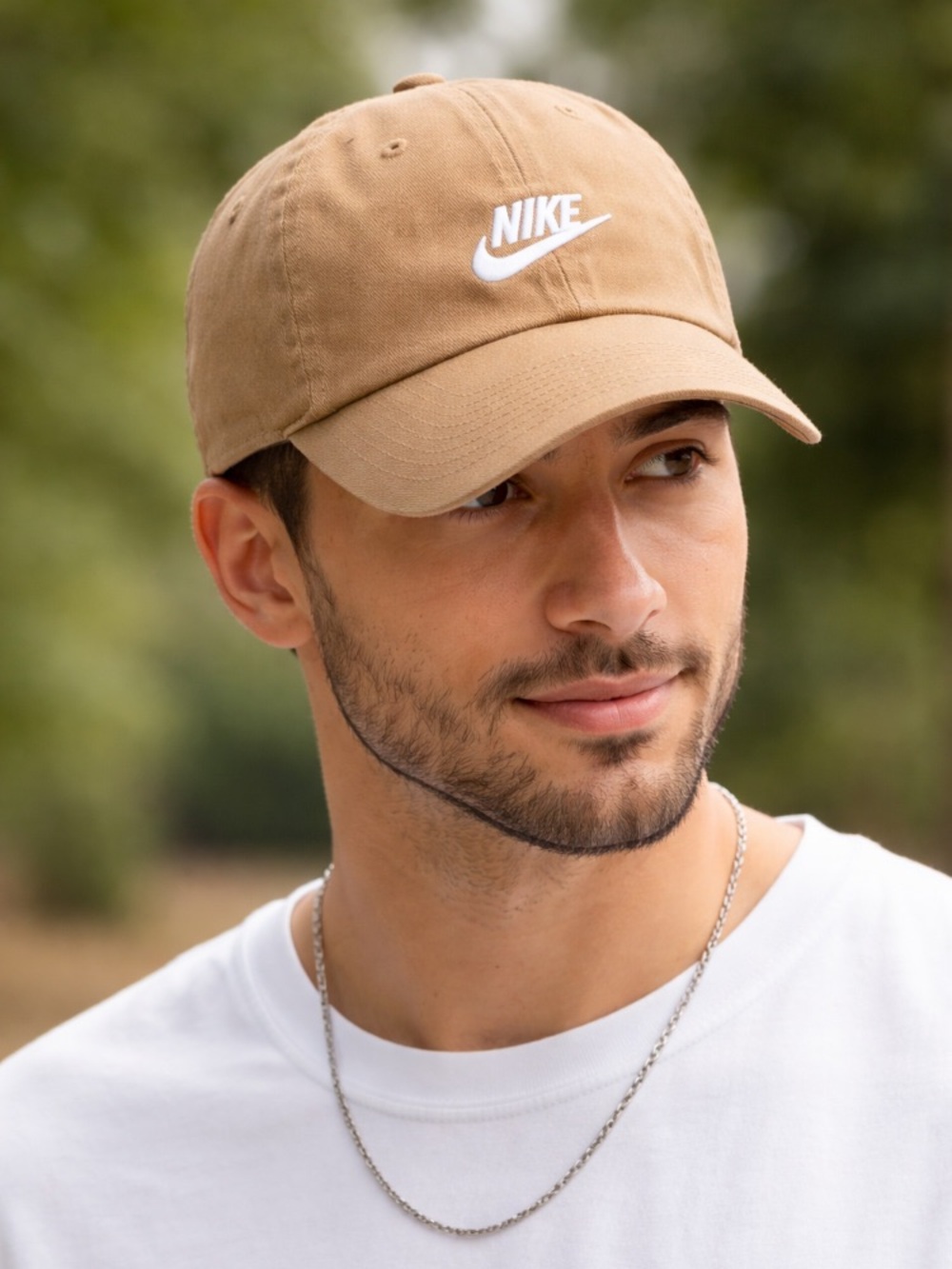Nike Tan and White Classic Hat adult unisex .